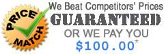 We beat competitor's prices guaranteed
