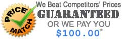 We beat competitor's prices guaranteed