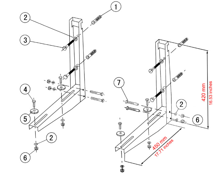 Air Conditioner L Mounting Bracket ACWorld